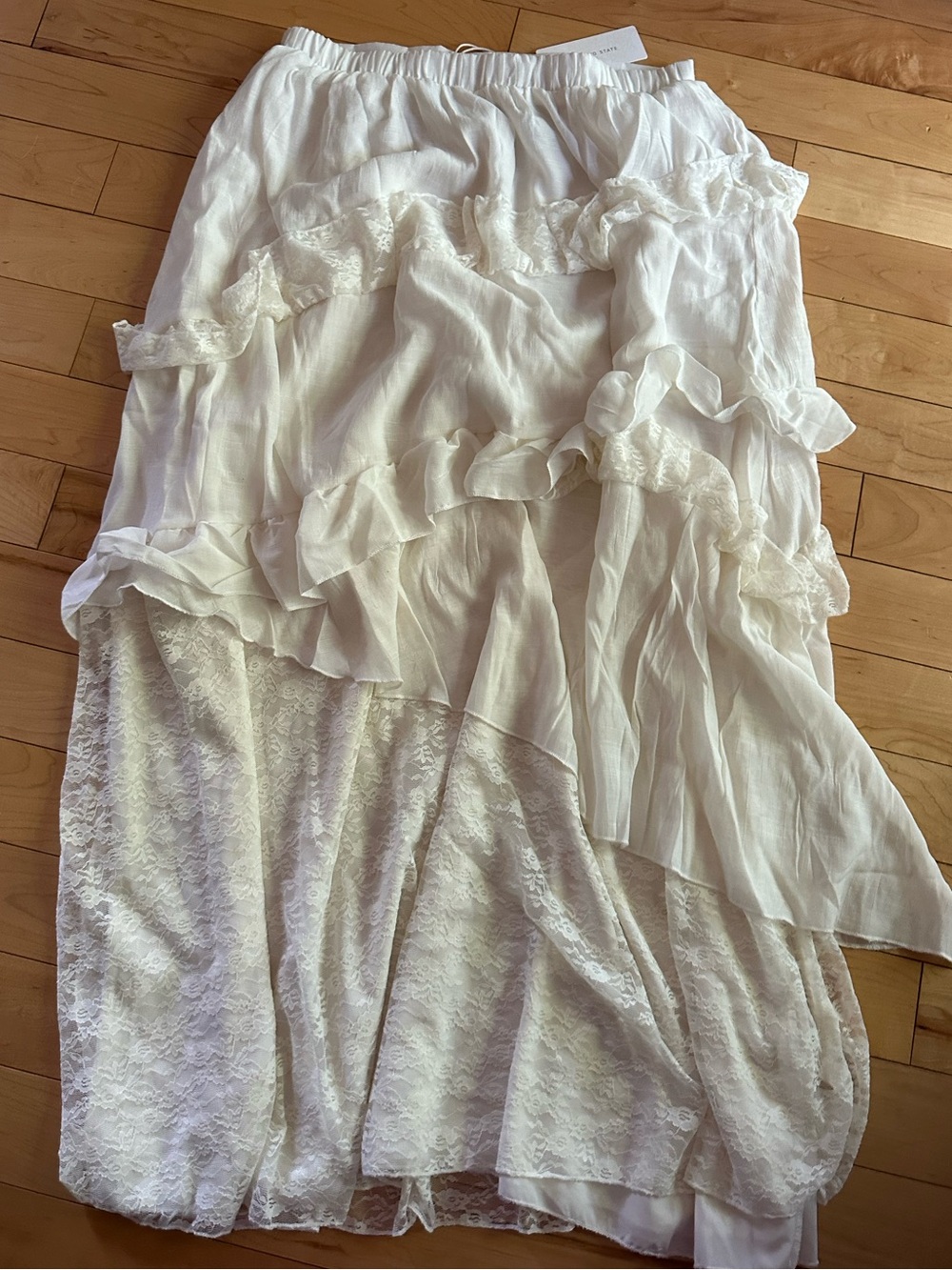 Altar'd State Evangeline Asymmetrical Tiered Maxi Skirt - Picture 2 of 4
